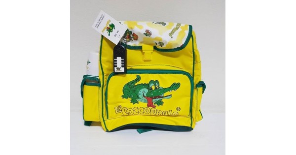 IL COCCODRILLO ZAINO SCUOLA VINTAGE ANNI 80 NUOVA RARA UNICA SUL WEB